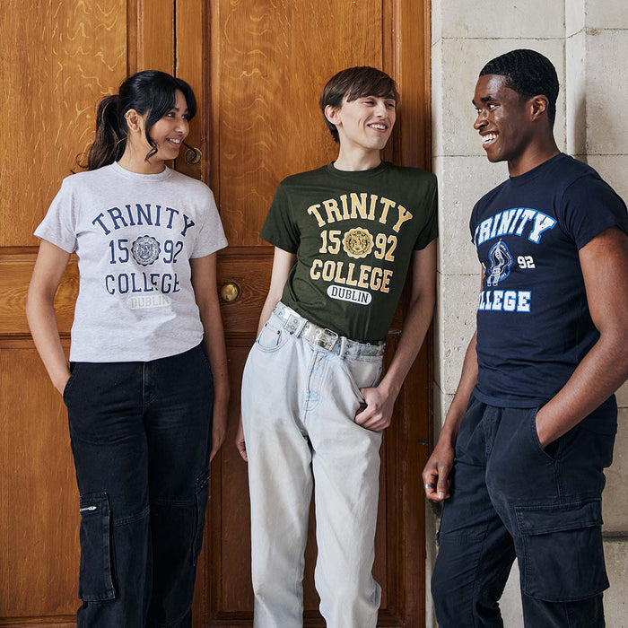 Trinity College Dublin 1592 T-Shirt Grey Marl & Navy