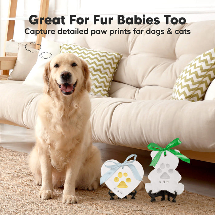 Great for Fur Babies Too, capture detailed paw prints for dogs & cats.