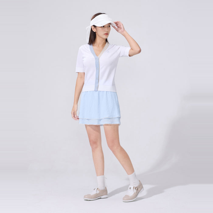 Tulle Frill Ankle Socks (White)