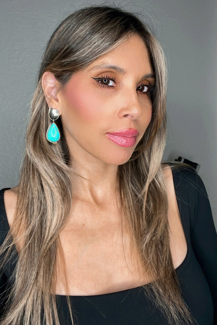 Turqouise Aqua Vision Sterling Silver Earring - Born To Glam
