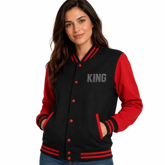 Unisex Varsity Jacket KING Heavyweight Letterman Style!