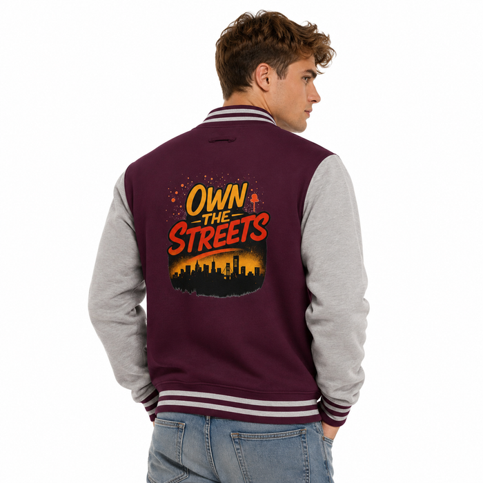 S / Burgundy/Heather Grey