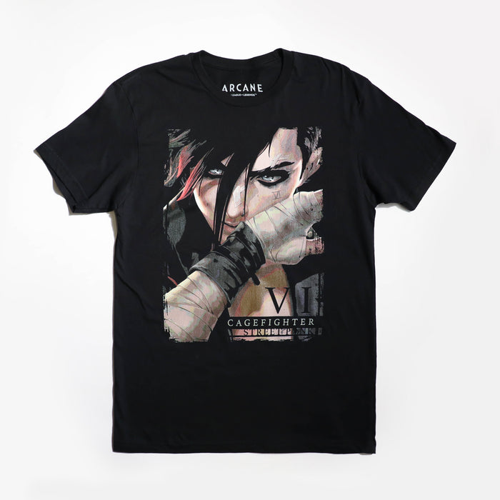 Violet Cage Fighter Classic Comfort Tee - Heroes & Villains-Arcane-T-Shirt