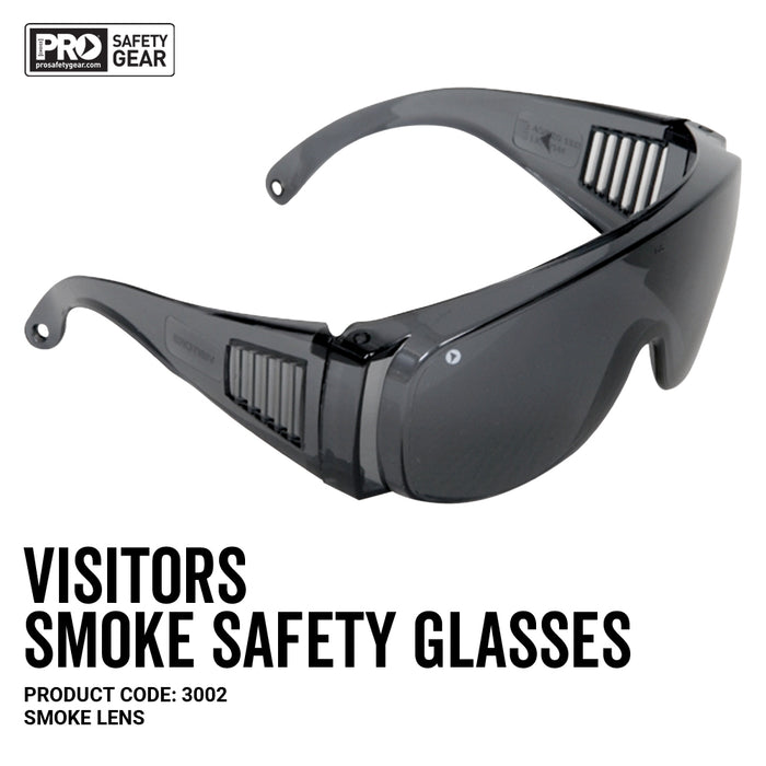 Visitors Safety Glasses Smoke Lens