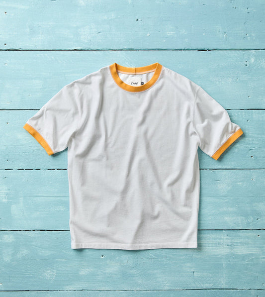 White and Yellow Tipped Ringer T-Shirt