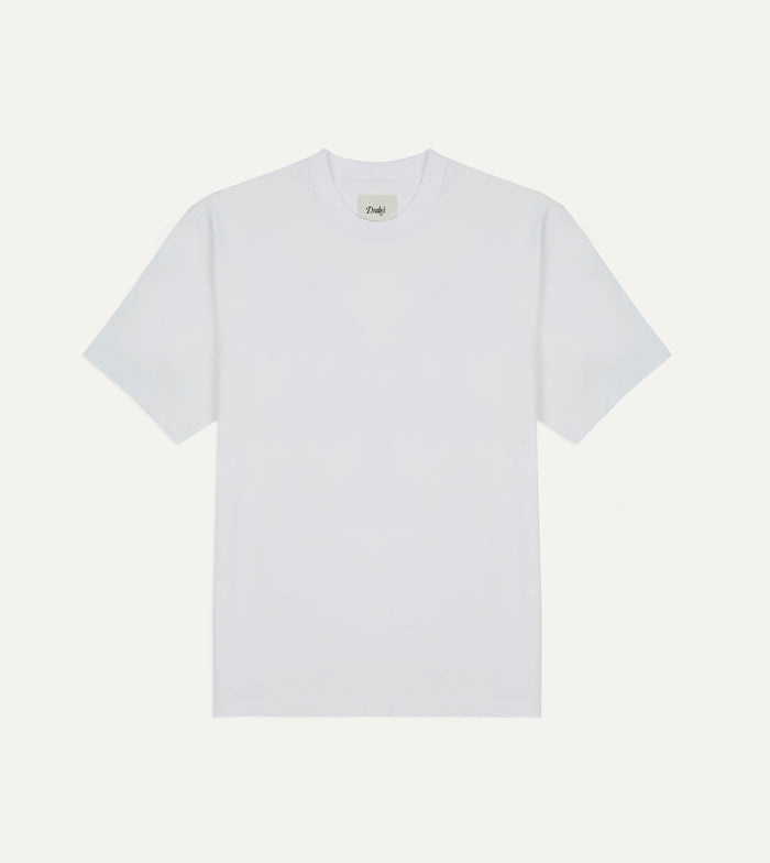 White 'Cockerel' Print Short-Sleeve Hiking T-Shirt
