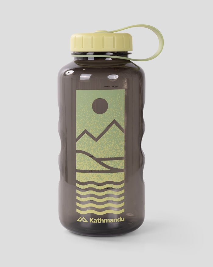 Wide Mouth Tritan 1L Drink Bottle - Light Quartz Coastal View