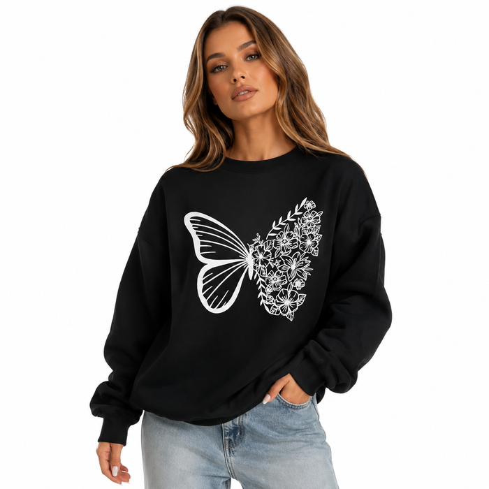 Solid color crew neck sweatshirt for women, easy to pair with jeans, joggers, skirts, and winter casual outfits daily style!!