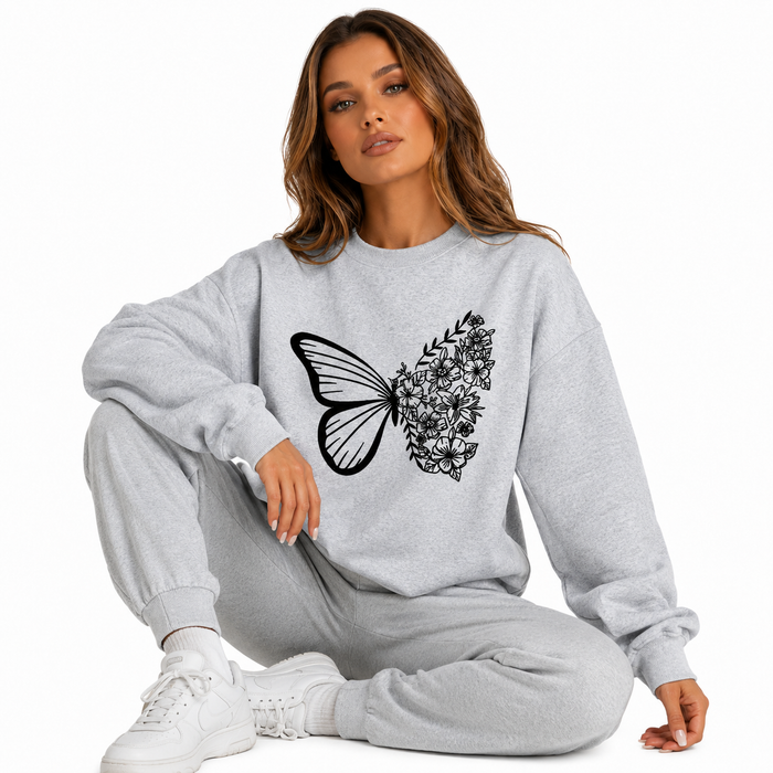 Daily ready women sweatshirt with functional side pockets, slightly stretchy feel, and comfortable long sleeve design comfort