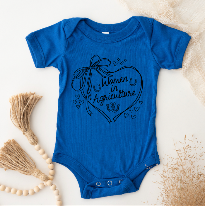 Women In Ag Horse Shoe - Black Ink - Infant/Toddler/Youth