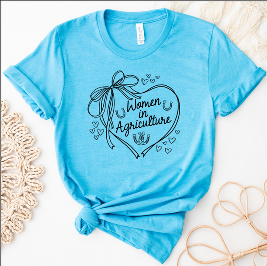 Women In Ag Horse Shoe - Black Ink – Bella Canvas T-Shirt