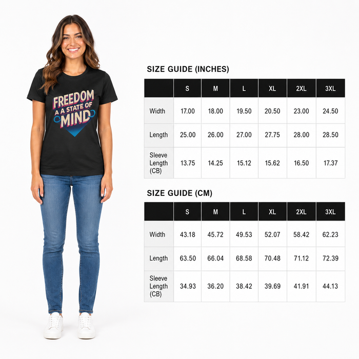 Soft women's graphic tee with confidence inspired design, lightweight feel, and XS to 2XL sizing for easy everyday wear daily