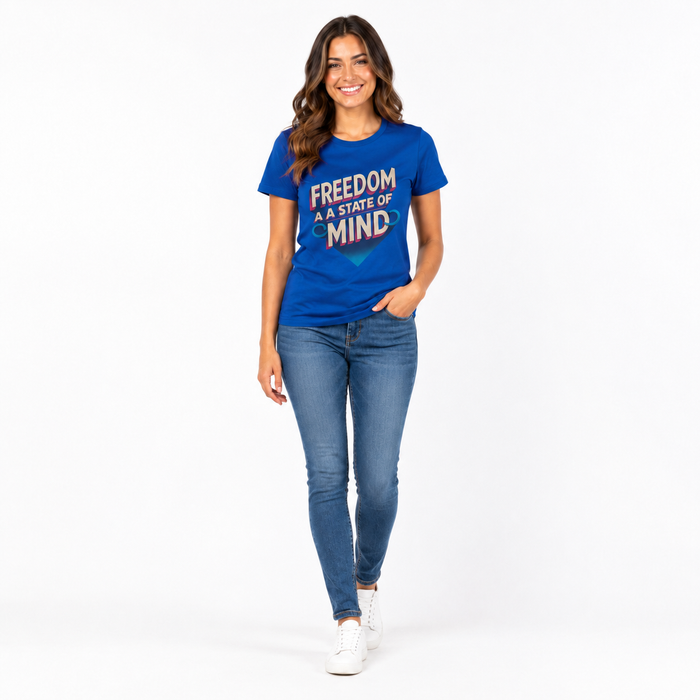 Women's freedom message t shirt designed for casual days, holiday outfits, birthdays, and meaningful gift moments for her now