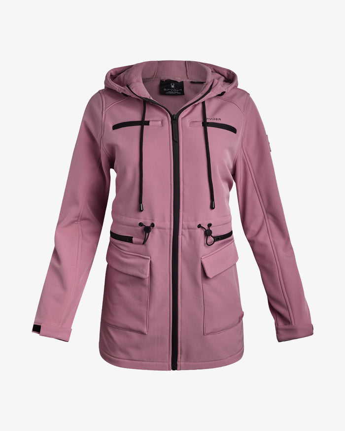 Women's Long Softshell Jacket - Ashen Lilac