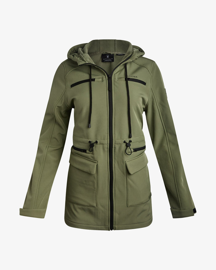 Women's Long Softshell Jacket - Sage