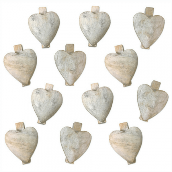 Wooden Heart Clips - Adored A Lovely Boutique