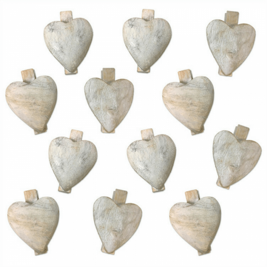 Wooden Heart Clips - Adored A Lovely Boutique