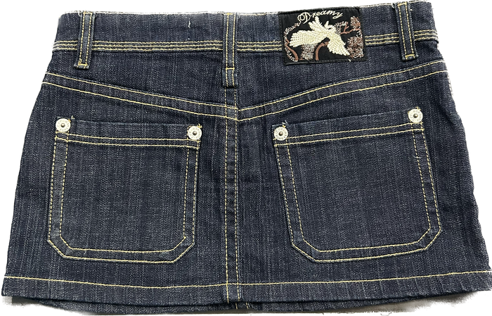 Y2k retro dark denim skirt