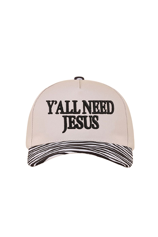 "Y'all Need Jesus" Canvas Baseball Cap-Cute-Trendy-Shop-Womens-Boutique-Clothing-Store