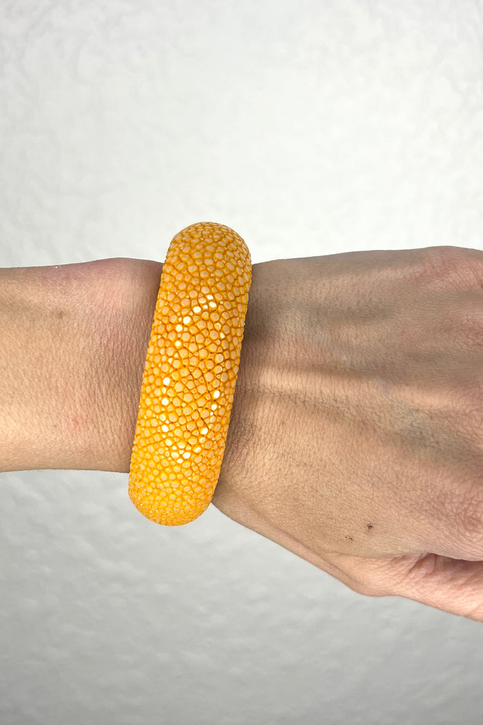 Style the Yellow Shagreen Cuff exclusively at Born To Glam