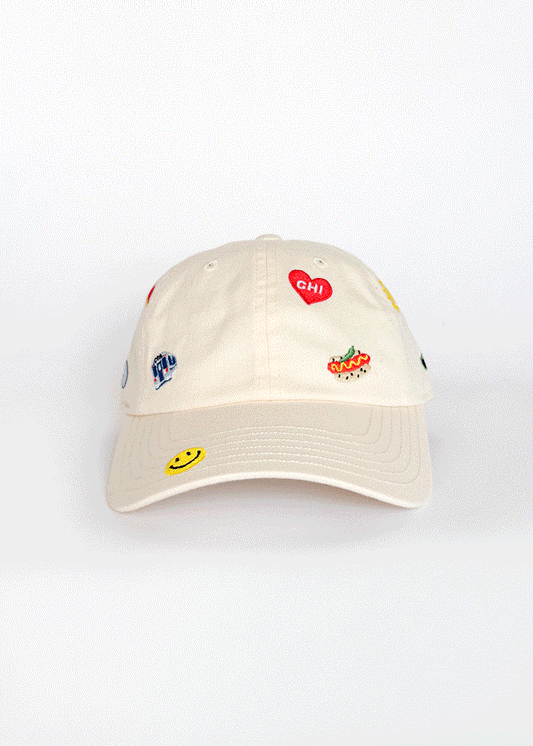Youth Chicago Icons Hat - Ivory