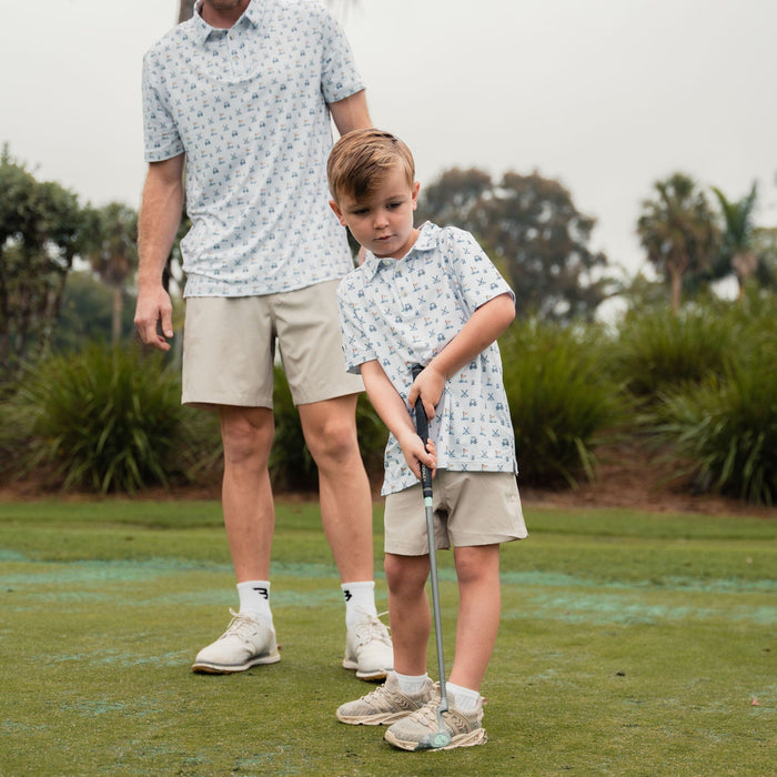 Youth Everyday Short - Light Khaki - American Flag Pocket