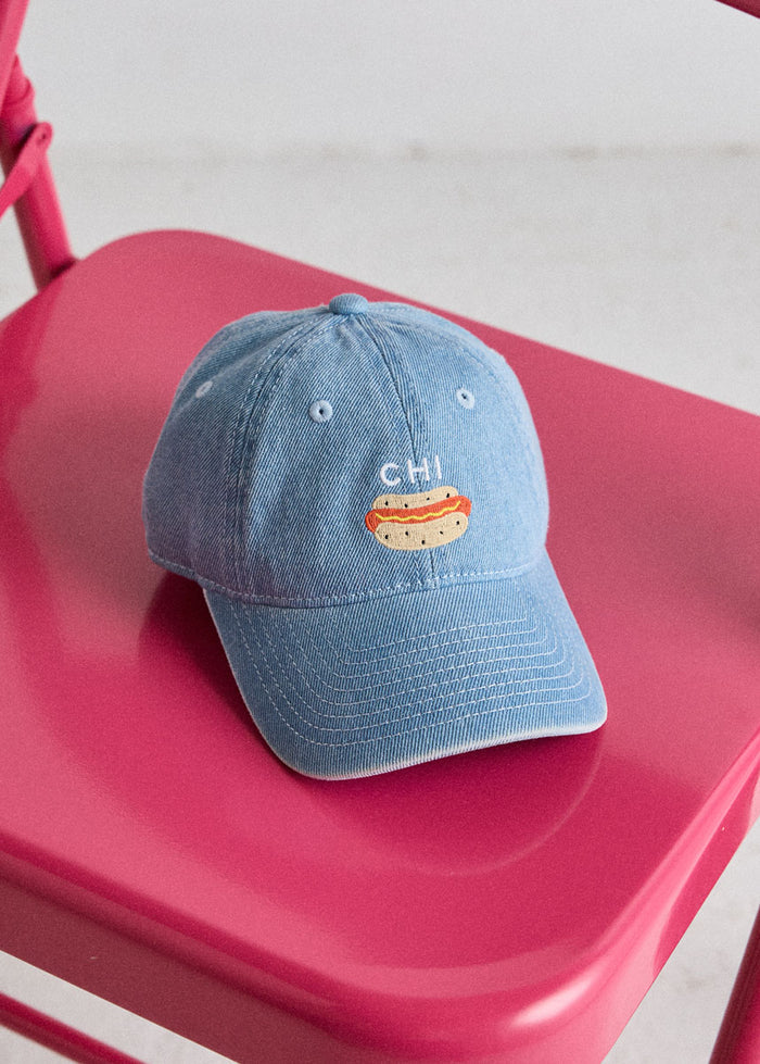 Youth Tiny Chi Hot Dog Icon Hat - Denim